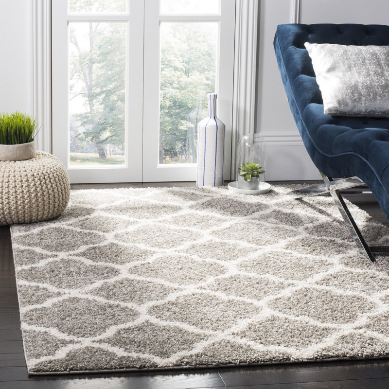 Wrought Studio Helsel Geometric Gray Area Rug & Reviews Wayfair